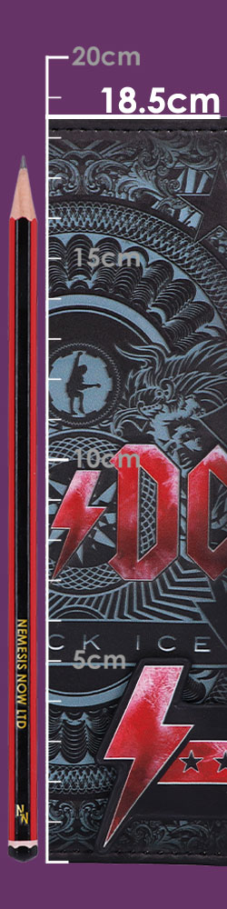 ACDC Black Ice Embossed Purse 18.5cm