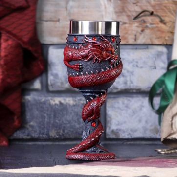 Dragon Coil Goblet Red 20cm