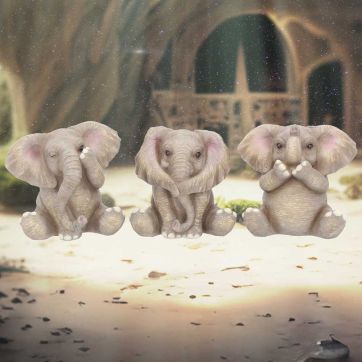 Three Baby Elephants 8cm