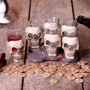 Six Shooter Skulls 10cm (set of 6)