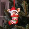 Gremlins Gizmo in Stocking Hanging Ornament 12cm Fantasy Christmas Gift Guide Hanging Ornaments