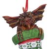 Gremlins Mohawk in Stocking Hanging Ornament 12cm Fantasy Christmas Gift Guide Hanging Ornaments