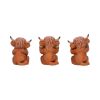 Three Wise Highland Cows 9.6cm Animals Out Of Stock