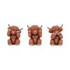 Three Wise Highland Cows 9.6cm Animals Out Of Stock