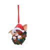 Gremlins Gizmo in Wreath Hanging Ornament 10cm Fantasy Christmas Gift Guide Hanging Ornaments