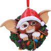 Gremlins Gizmo in Wreath Hanging Ornament 10cm Fantasy Christmas Gift Guide Hanging Ornaments