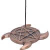 Triple Moon Pentacle Incense Burner 15.5cm Maiden, Mother, Crone Summer Sale 2024