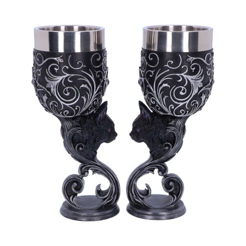 Familiars Love Goblets 18.5cm (Set of 2) Cats Stock Arrivals