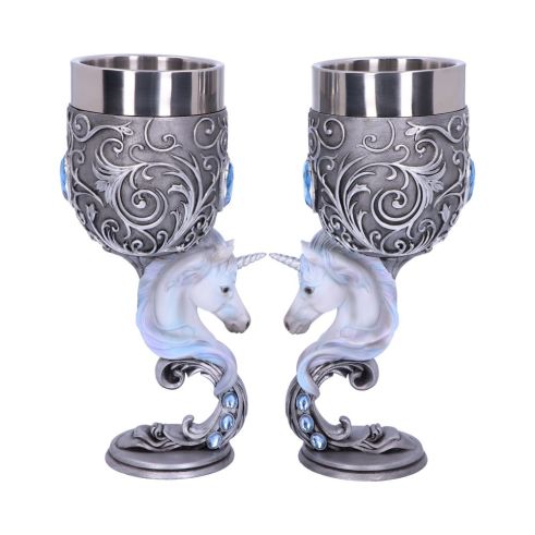 Enchanted Hearts Goblets 18.5cm (Set of 2) Unicorns Sale Items