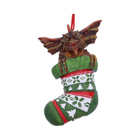 Gremlins Mohawk in Stocking Hanging Ornament 12cm Fantasy Christmas Gift Guide Hanging Ornaments