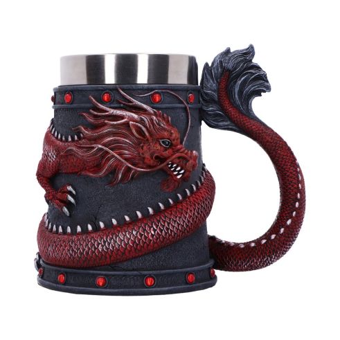 Dragon Coil Tankard Red 16cm Dragons Out Of Stock