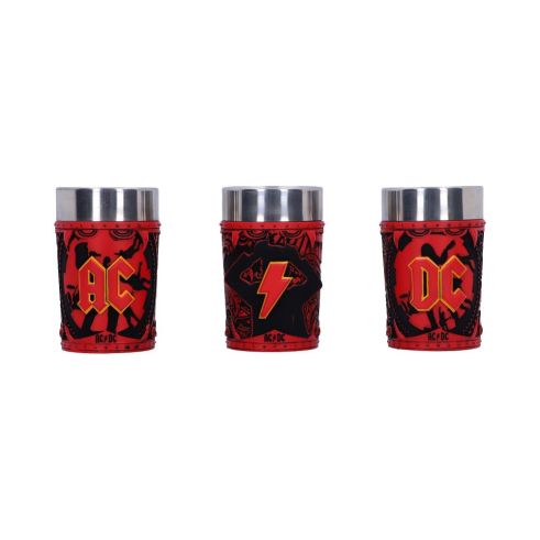 ACDC Logo Shot Glass Set (Set of 3) 8.7cm Band Licenses Christmas Gift Guide Drinkware