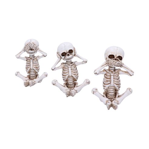 Three Wise Skellywags 13cm (Set of 3) Skeletons Sale Items